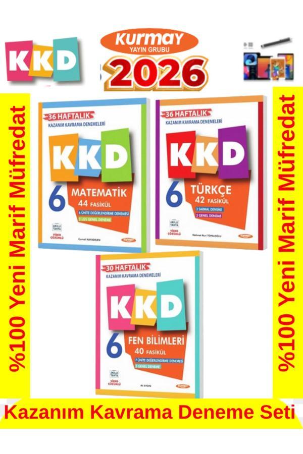 Kurmay 6.Sınıf Matematik-Türkçe-Fen Kkd %100 Yeni Müfredat Haftalık Kazanım Kavrama Deneme Seti - Fenomen Yayıncılık - Image 1