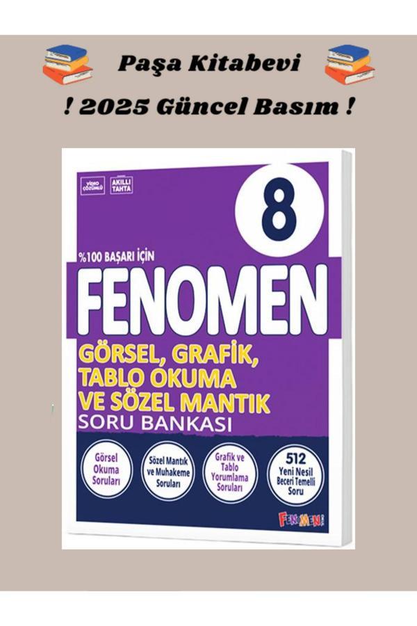 8. Sınıf Görsel, Grafik, Tablo Okuma Ve Sözel Mantık Soru Bankası - Fenomen Yayıncılık - Image 1