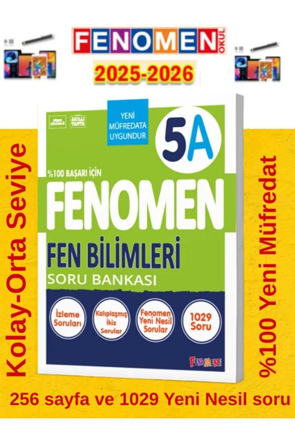 5.Sınıf Fen Bilimleri Fenomen A Soru Bankası %100 Yeni Müfredat+Android Kalem(1029 Soru) - Fenomen Yayıncılık - Image 1
