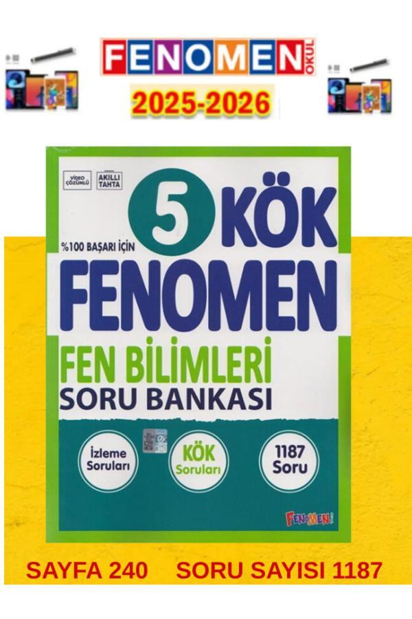 5.Sınıf Kök Fen Kök Soru Bankası(Kök Sorular)+Android Kalem(Yeni Ürün)1187 Soru - Fenomen Yayıncılık - Image 1