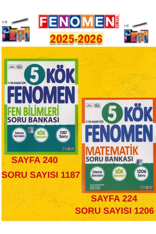 5.Sınıf Kök Matematik-Fen Kök Soru Bankası(Kök Sorular)+Android Kalem(Yeni Ürün)1206-1187 Soru - Fenomen Yayıncılık - Image 1