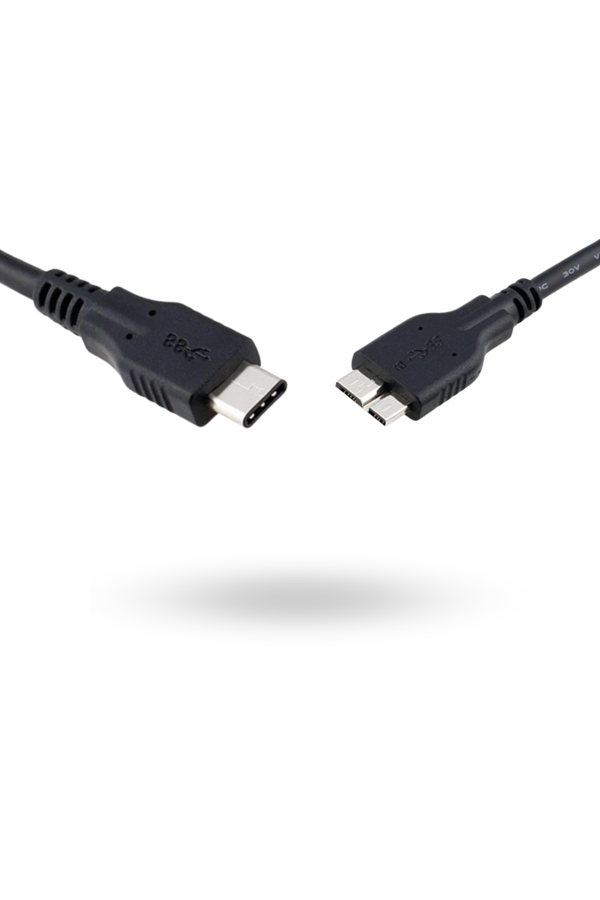 Büro Ev Ofis Cihazları için 0,5MT UsbC Usb 3.0-Micro B Güç Data Aktarım Kablosu - Image 1