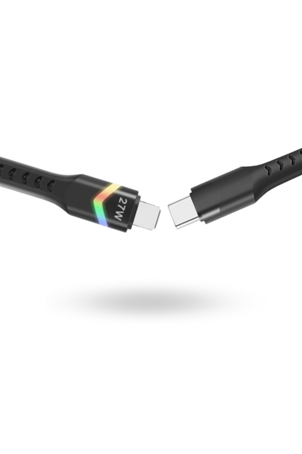 Büro Ev Ofis Cihazları için 1MT 27W UsbC-Lightning Ledli Pd Kablo - Image 1