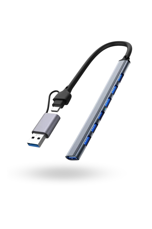 Büro Ev Ofis Cihazları için UsbC-7HUB Metal Hub - Image 1