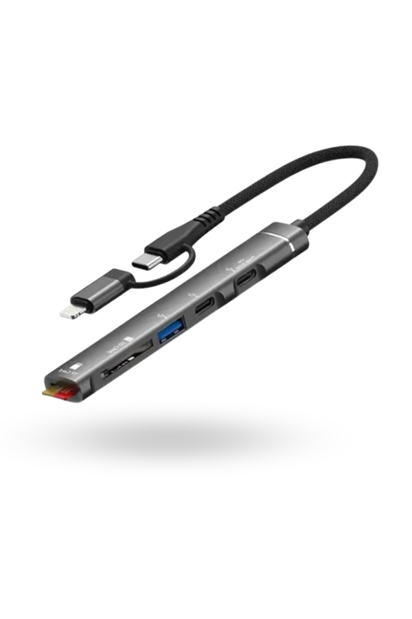 Büro Ev Ofis Cihazları için Ios UsbC-5HUB Card Reader - Image 1