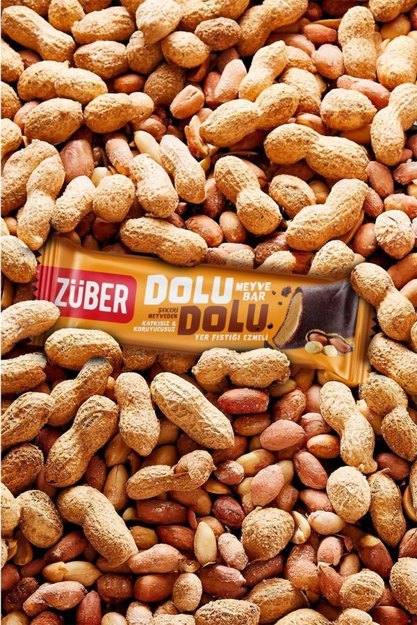Züber Dolu Dolu Yer Fıstığı Ezmeli Meyve Bar 30 G , Sağlıklı Atıştırmalık , Doğal Enerji ve Lezzet - Image 1