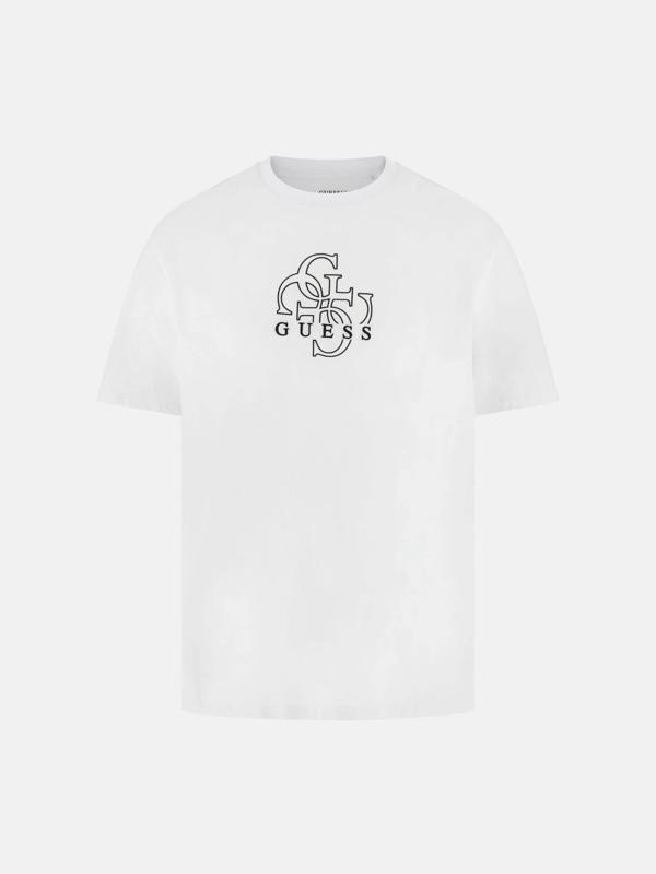 Guess Quattro Erkek Beyaz Regular Fit T-Shirt M5BI76I3Z14-G011 - Image 1