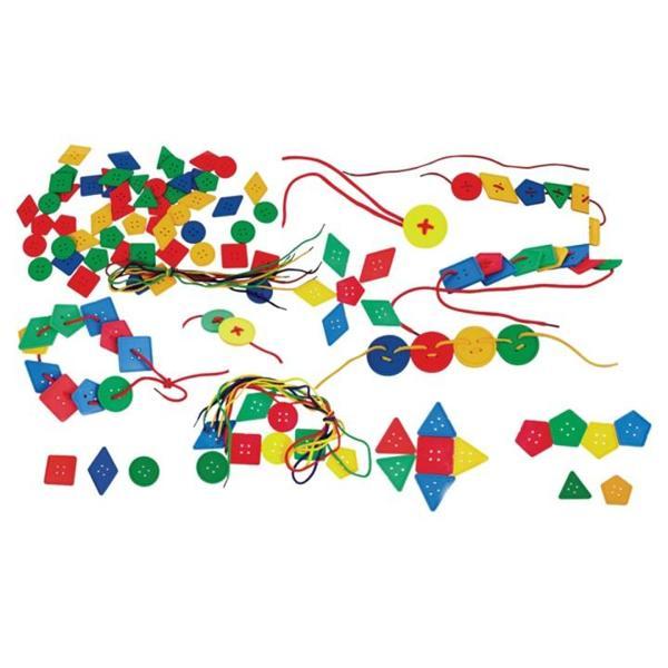 King Kids İpli Geometrik Düğmeler 96 Parça - Image 1