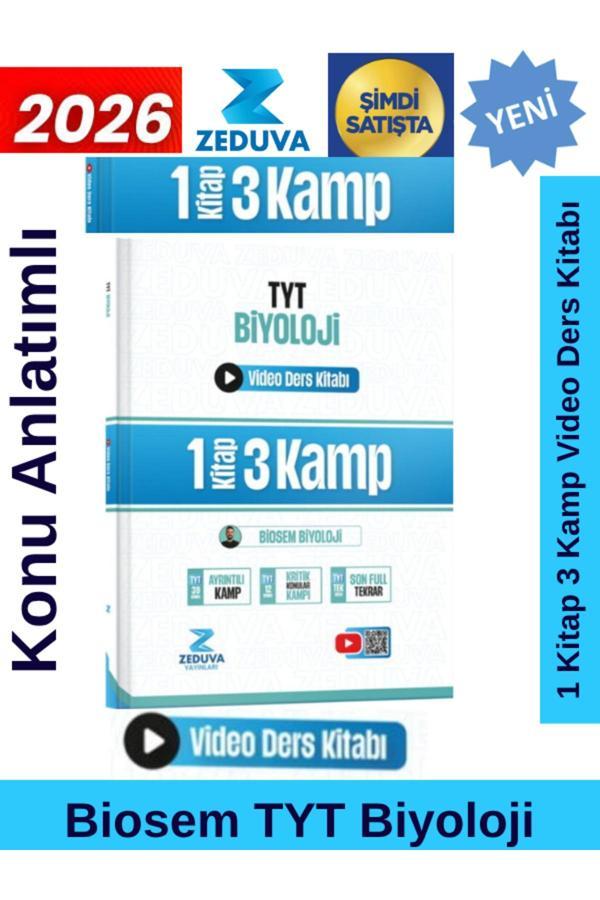 Zeduva 2026 Biosem Tyt Biyoloji 1 Kitap 3 Kamp Video Ders Kitabı - Zeduva Yayınları - Image 1