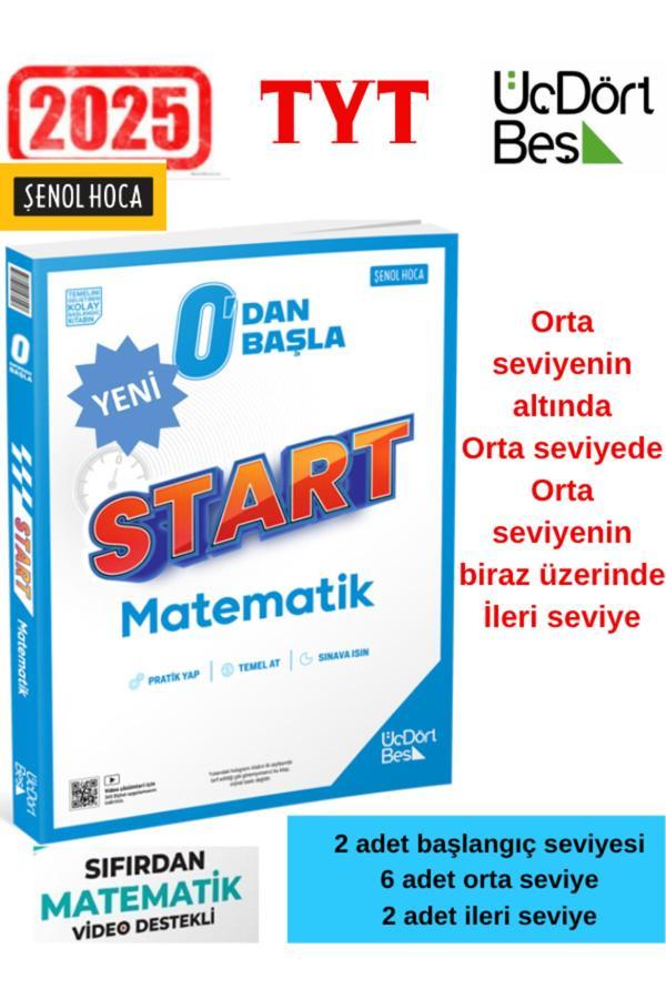 2025 Tyt Matematik 0 'Dan Başla Şenol Hoca 0 Dan Başlayanlara Konu Özetli Soru Bankası - Üç Dört Beş Yayınları - Image 1