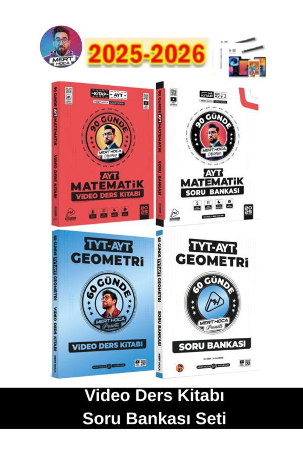 2025-2026 90 Günde Ayt Matematik Soru-Video-2026 60 Günde Tyt-Ayt Geometri Soru-Video Kitabı - Mert Hoca Yayınları - Image 1