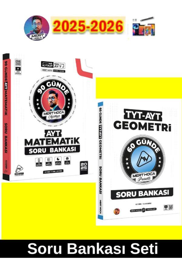 2025-2026 90 Günde Ayt Matematik-2026 60 Günde Tyt-Ayt Geometri Soru Bankası Seti+Kalem - Mert Hoca Yayınları - Image 1