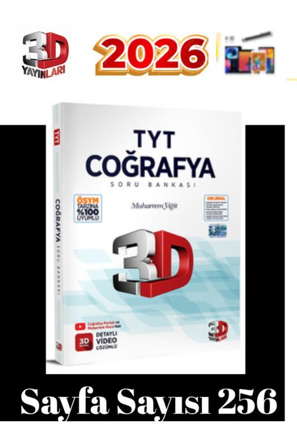 3D Yayınları 2025-2026 Tyt Coğrafya Video Çözümlü Soru Bankası - 3D Yayınları - Image 1