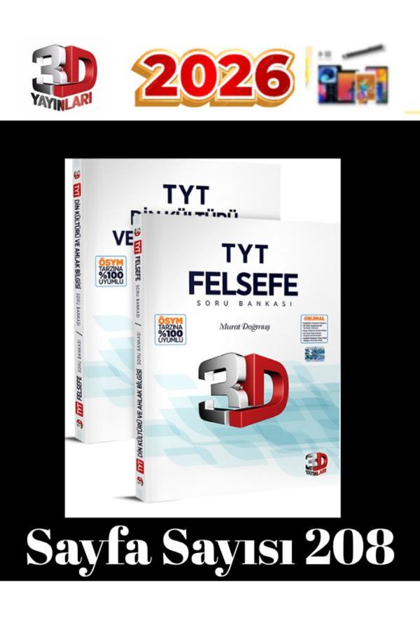 3D Yayınları 2025-2026 Tyt Felsefe-Din Kültürü Tek Kitap Video Çözümlü Soru Bankası - 3D Yayınları - Image 1