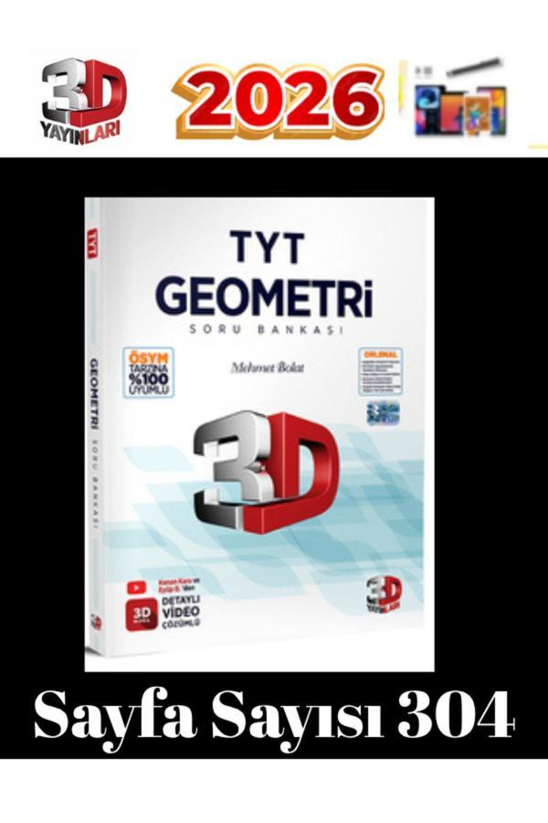 3D Yayınları 2025-2026 Tyt Geometri Video Çözümlü Soru Bankası - 3D Yayınları - Image 1