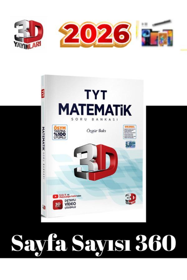 3D Yayınları 2025-2026 Tyt Matematik Video Çözümlü Soru Bankası - 3D Yayınları - Image 1