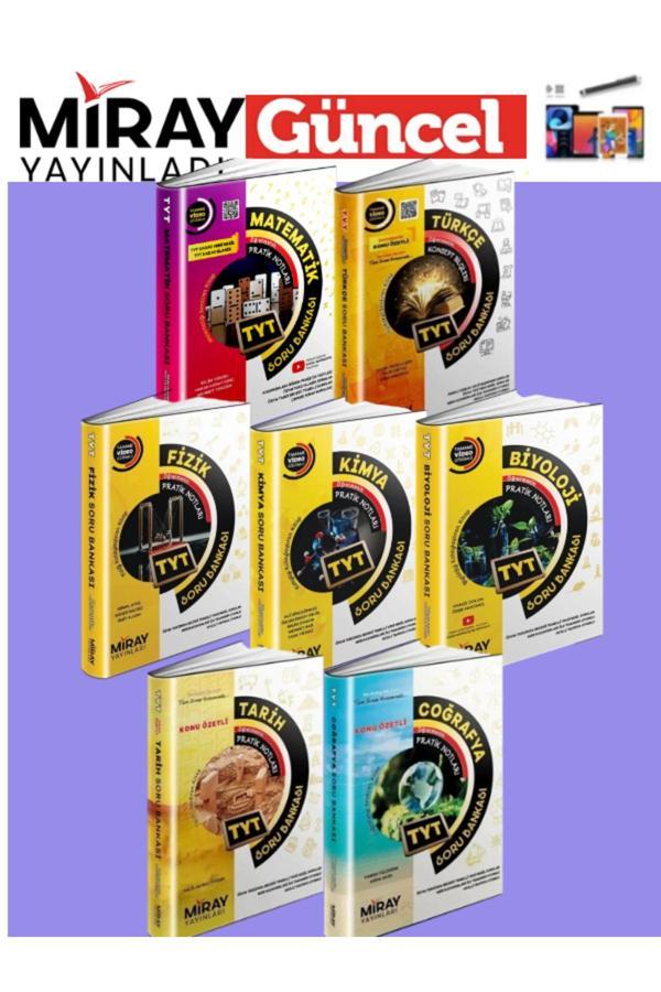 Miray Yayınları 2025 Tyt Mat-Türkçe-Fizik-Kimya-Biyoloji-Tarih-Coğrafya Soru Bankası Seti+Kalem - Miray Yayınları - Image 1