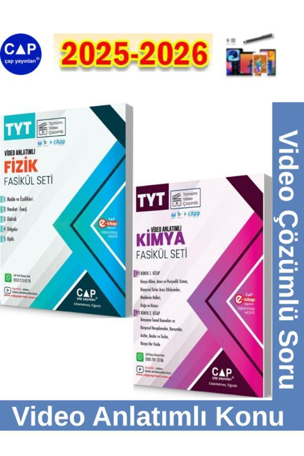 2025-2026 Müfredat Tyt Kimya-Tyt Fizik Video Anlatımlı-Video Çözümlü Fasikül Seti+Kalem - Çap Yayınları - Image 1