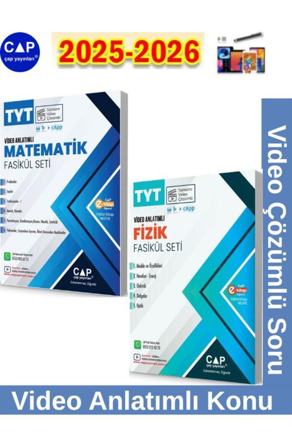 2025-2026 Müfredat Tyt Matematik-Fizik Video Anlatımlı-Video Çözümlü Fasikül Seti - Çap Yayınları - Image 1