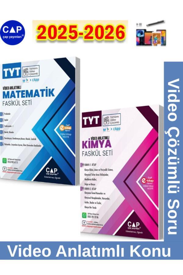 2025-2026 Müfredat Tyt Matematik-Kimya Video Anlatımlı-Video Çözümlü Fasikül Seti - Çap Yayınları - Image 1