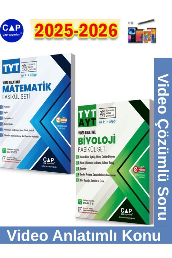 2025-2026 Müfredat Tyt Matematik-Tytayt Biyoloji Video Anlatımlı-Video Çözümlü Fasikül Seti - Çap Yayınları - Image 1