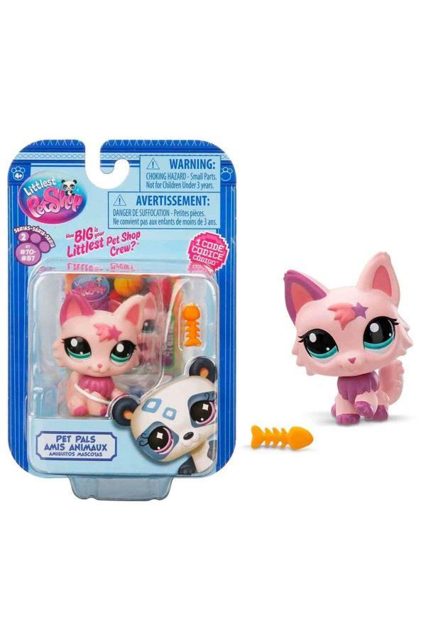 Littlest Pet Shop Minişler 1’li Figür Seri 2 - Pembe Kedi - 5 Cm Minişler - Image 1