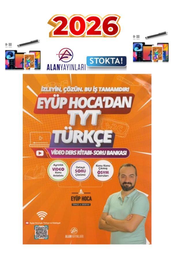 Alan Yayınları 2026 Eyüp Hocadan Tyt Türkçe Video Ders Kitabı+Android Kalem - Alan Yayınları - Image 1