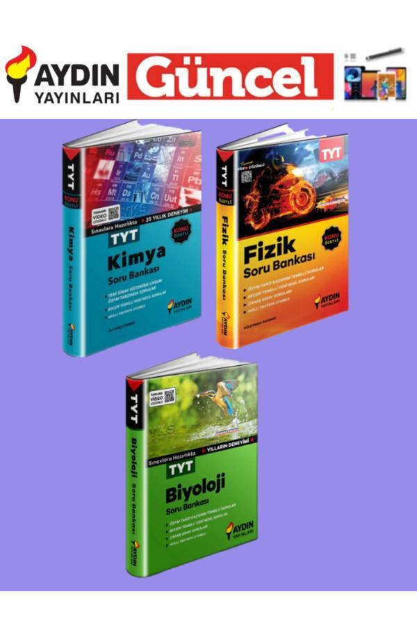 Aydın Yayınları 2025 Tyt Fizik-Kimya-Biyoloji Soru Bankası Seti+Tablet Kalemi - Aydın Yayınları - Image 1