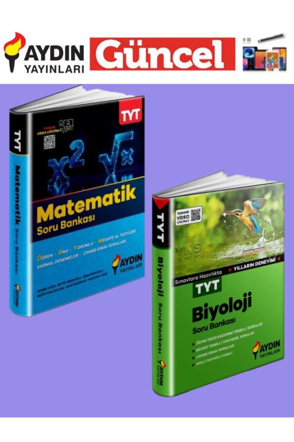 Aydın Yayınları 2025 Tyt Matematik-Biyoloji Soru Bankası Seti+Tablet Kalemi - Aydın Yayınları - Image 1