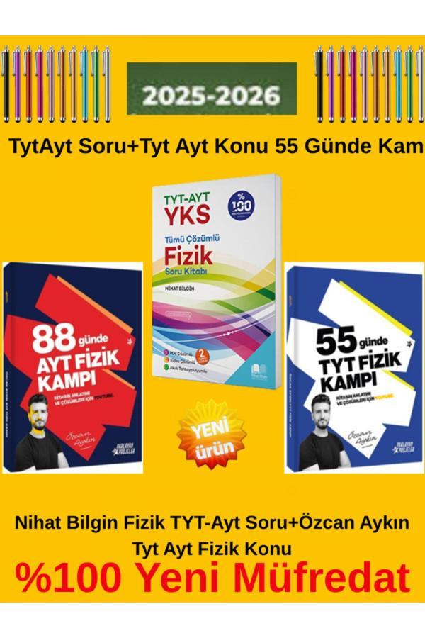 Nihat Bilgin Yks 2025-2026 Tyt-Ayt Fizik Soru-Özcan Aykın Tyt 55 Günde 88 Günde Ayt Fizik Kamp - Nihat Bilgin Yayıncılık - Image 1