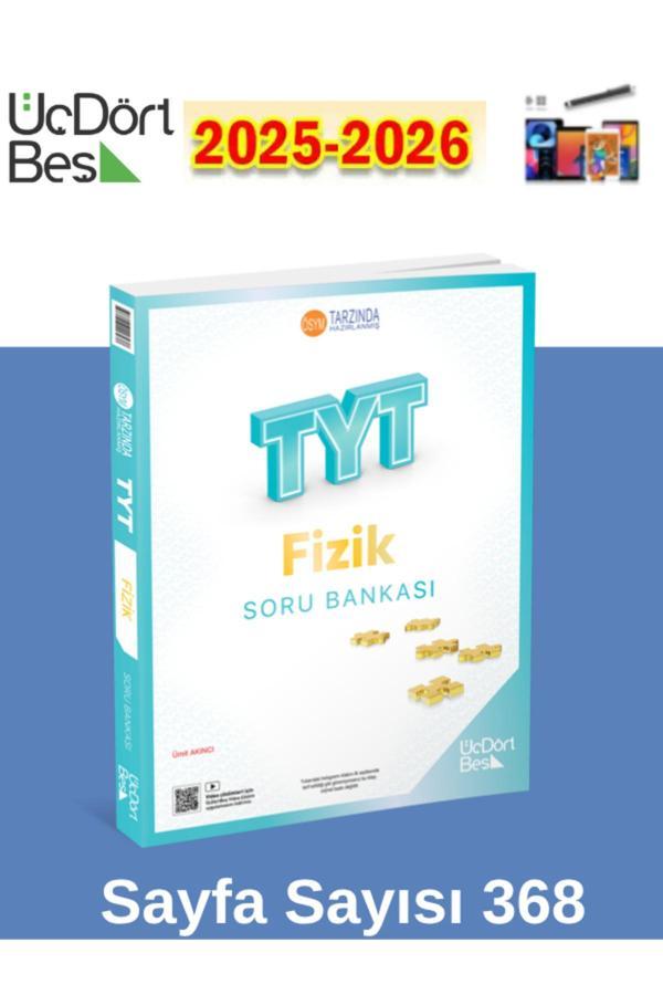 2026 345 - Tyt Fizik Soru Bankası - Güncel Baskı+Dokunmatik Kalem - Üç Dört Beş Yayınları - Image 1