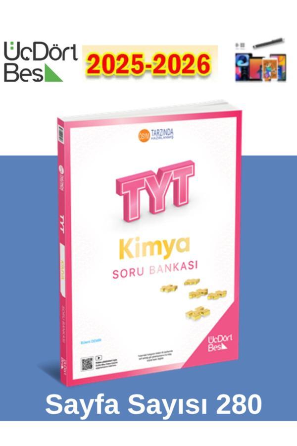 2026 345 - Tyt Kimya Soru Bankası- Güncel Baskı+Dokunmatik Kalem - Üç Dört Beş Yayınları - Image 1