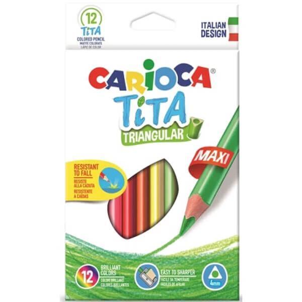 Supertrend Tita Maxi Jumbo Üçgen Kuru Boya 12 Renk Karton Kutu (42791) - Image 1