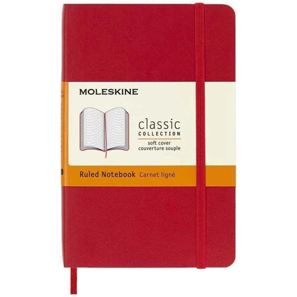 Supertrend Yumuşak Kapak Çizgili Defter Cep Boy 9x14 cm. 192 Sayfa Scarlet Kırmızı - Image 1
