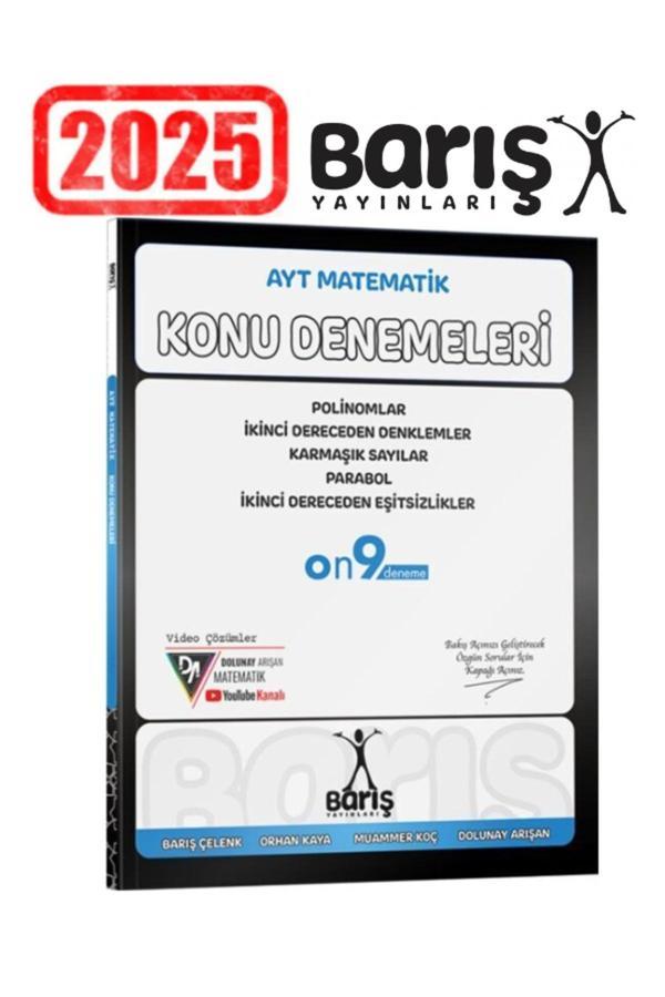 Barış Ayt Matematik Pol.İkinci Dereceden Denkl.Eşitsiz. Karmaşık Say. Parabol Konu Denemeleri - Barış Yayınları - Image 1