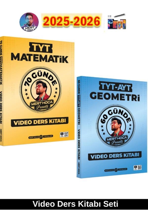 2026 70 Günde Tyt Matematik-2026 60 Günde Tyt-Ayt Geometri Video Ders Kitabı Seti+Kalem - Mert Hoca Yayınları - Image 1
