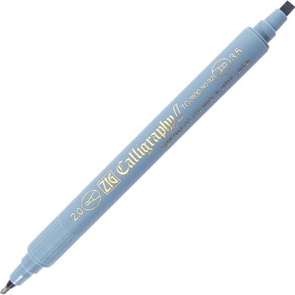 Supertrend Kaligrafi Kalemi Çift Uçlu 2 mm. + 3.5 mm. Gri Mavi - Image 1