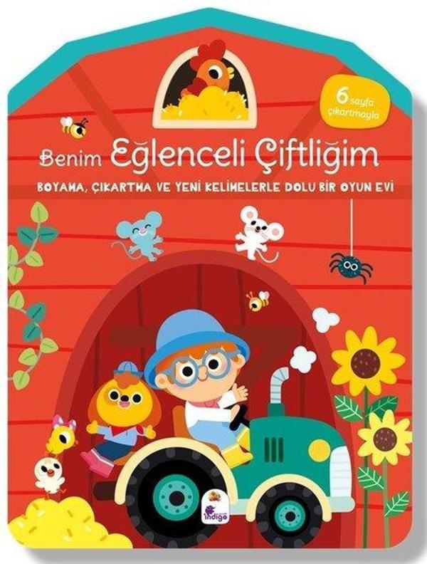 Benim Eğlenceli Çiftliğim - Boyama Çıkartma ve Yeni Kelimelerle Dolu Bir Oyun Evi - İndigo Çocuk - Image 1