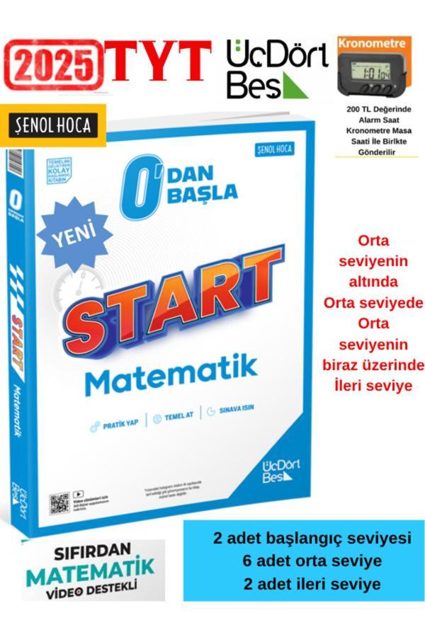 Tyt Matematik 0Dan Başlayanlara Şenol Hoca Sıfırdan Başla+Kronometre(Masa Saati) - Üç Dört Beş Yayınları - Image 1