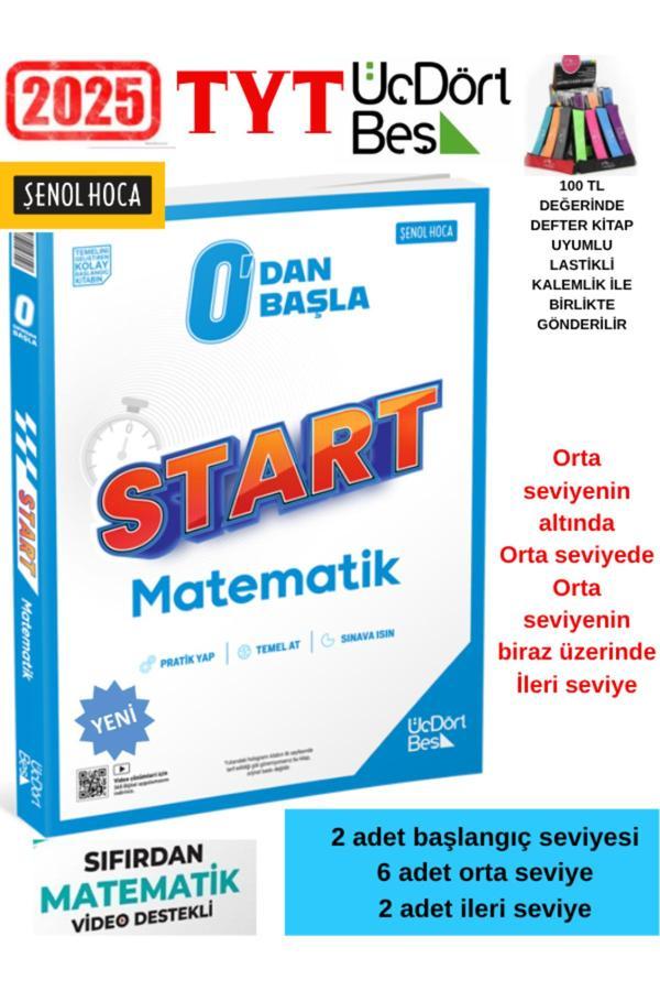 Tyt Matematik 0Dan Başlayanlara Şenol Hoca Sıfırdan Başla+Lastikli Kalemlik - Üç Dört Beş Yayınları - Image 1