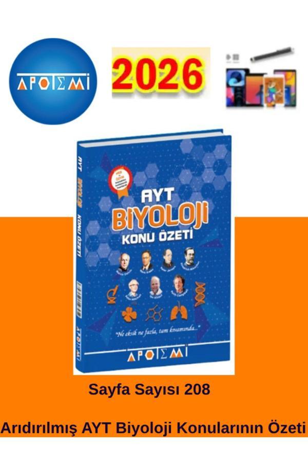 25-26 Apotemi Yayınları Ayt Biyoloji Konu Özeti+Android Kalem - Apotemi Yayınları - Image 1