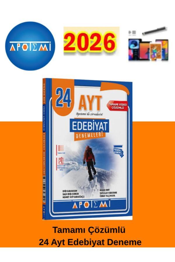 25-26 Apotemi Yayınları Ayt Edebiyat 24 Çözümlü Deneme+Android Kalem - Apotemi Yayınları - Image 1