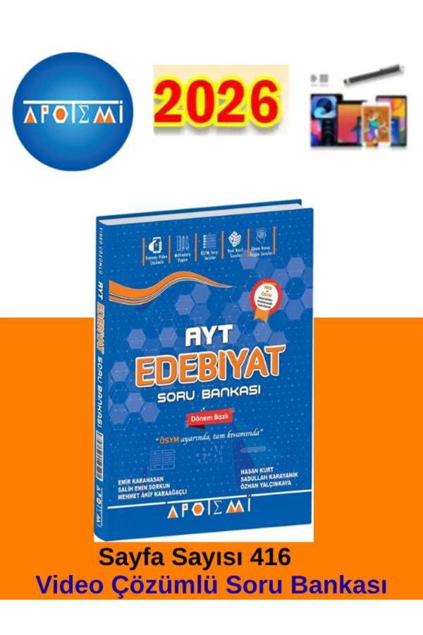 25-26 Apotemi Yayınları Ayt Edebiyat Soru Bankası +Android Kalem - Apotemi Yayınları - Image 1