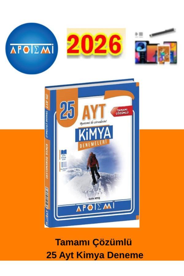 25-26 Apotemi Yayınları Ayt Kimya 25 Li Deneme+Android Kalem - Apotemi Yayınları - Image 1