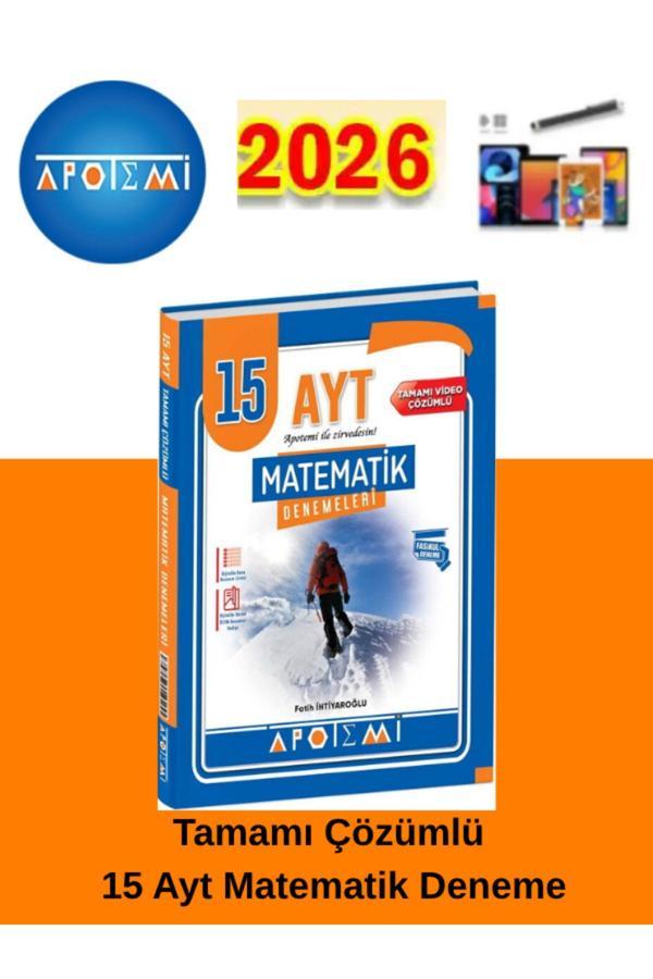 25-26 Apotemi Yayınları Ayt Matematik 15 Çözümlü Deneme+Android Kalem - Apotemi Yayınları - Image 1