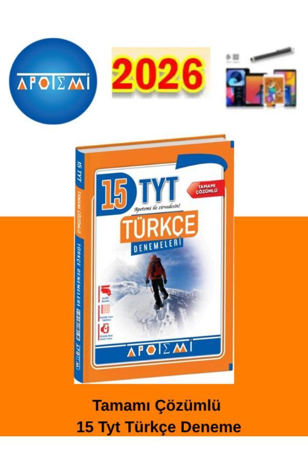 25-26 Apotemi Yayınları Tyt Türkçe 15 Deneme+Android Kalem - Apotemi Yayınları - Image 1