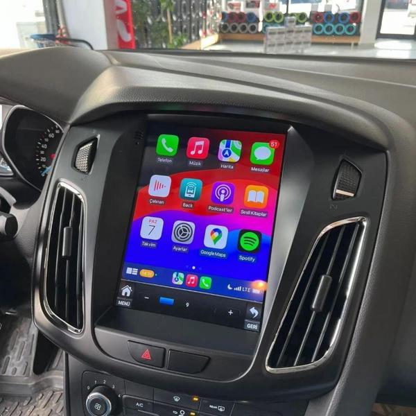 FOR-X FORD FOCUS 3-4 TESLA(2012-2018)-9.7'' QLED ANDROİD GERÇEK 4+64 GB / 4 ÇEKİRDEK 1.6Ghz / WIFI 5.0Ghz / BT 5.4-KABLOSUZ CARPLAY-AHD HD GERİ GÖRÜŞ KAMERA HEDİYE - Image 1