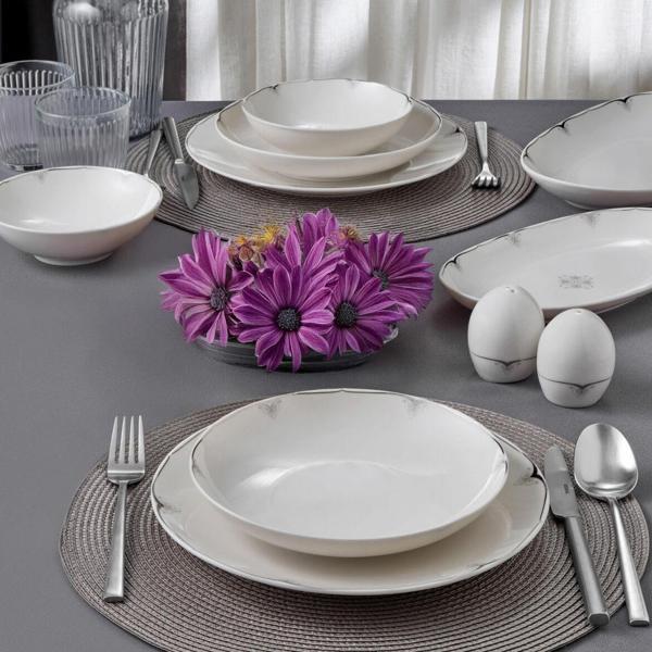 GÜRAL PORSELEN Camelia  54 Parça 12 Kişilik Yemek Takımı 67101 - Image 1