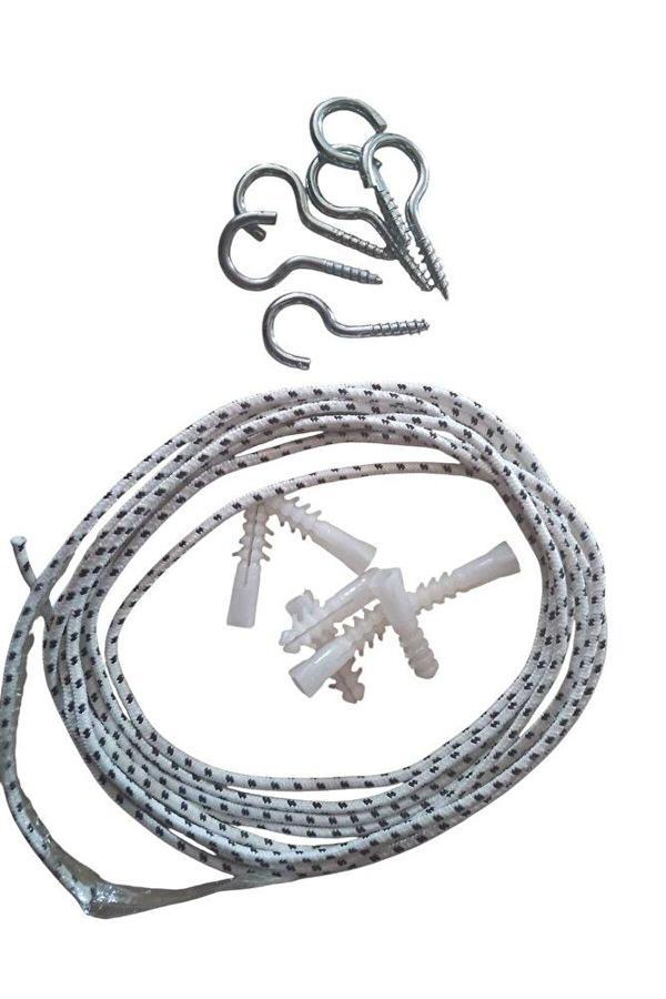 MONTAJ MAĞZEMESİ FİLE MONTAJ SETİ 2,50 X 14 METRE İÇİN İSKOTA HALAT KANCA DUBEL - Image 1
