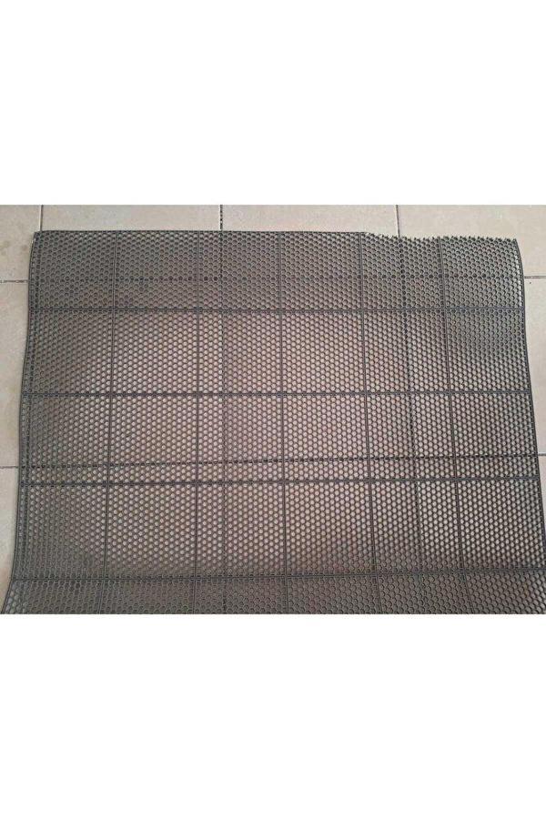 PVC KARE PASPAS 120 X 100 CM GRİ BANYO KAYMAZ YER ZEMİN MATI - Image 1